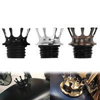Tapa Decorativa Ventilada para Tanque de Combustible de Motocicleta Estilo Corona para Harley Softail Touring Dyna Sportster XL Road Glide StreetBob