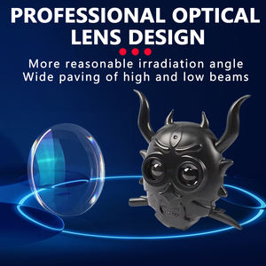 Nouveau design 12V 40W 6000 lm H4 Phare de moto LED haute puissance à montage universel, projecteur blanc 6000K-6500K Mini pour conduite - Product Image 5