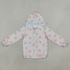 เสื้อโค้ทเด็กผู้หญิงแขนยาวลายดอกไม้ฟักทองมีซิปสำหรับเด็กเล็ก - Product Image 6