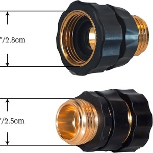Brass Garden Hose Adapter 1 In Threaded Connector For Irrigation Water Pipe <b>Diverter</b> Splitter With Durable Design - Product Image 1