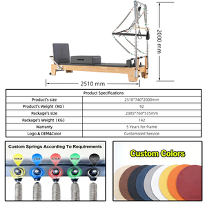 Reformer <span class=keywords><strong>de</strong></span> Pilates <span class=keywords><strong>de</strong></span> Madera con Media Torre y Carro <span class=keywords><strong>de</strong></span> Deslizamiento Silencioso, Reformer <span class=keywords><strong>de</strong></span> Pilates para Centros <span class=keywords><strong>de</strong></span> Entrenamiento y Gimnasios - Product Image 5