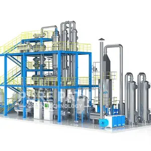 Waste oil to good quality base oil distillation system in batch plant