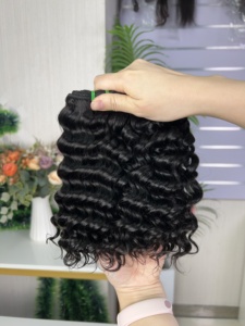 เรมี่ ขายส่ง ชุดผมลอนลึกแบบขายดี น้ำหนัก 100 กรัมต่อแพ็ค ผมต่อแบบซุปเปอร์ดับเบิ้ลดรอน ผมแท้ 100% - Product Image 1