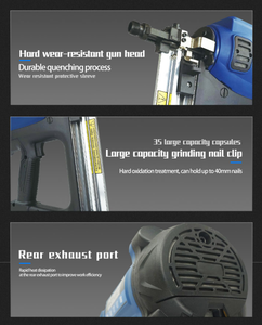 Pistolet à clous sans fil de haute qualité, <span class=keywords><strong>outil</strong></span> électrique alimenté par une batterie 21V, kit de pistolet à clous électrique pour le travail du bois - Product Image 5