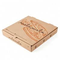 Boîtes à pizza en kraft imprimées sur mesure, boîtes à emporter jetables en carton ondulé, emballage alimentaire pour pizza, gâteau, tarte aux œufs, restaurant commercial