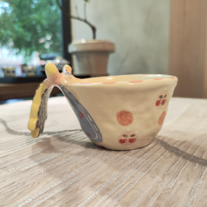 Einzigartiges Design Kreativer Stil Handgemachte Keramik Kaffeetasse Hand gefertigte Form Handgemalte Muster Mode Geschenk - Product Image 5