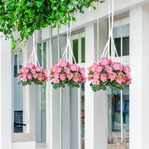 Flores <span class=keywords><strong>artificiales</strong></span> de seda de geranio rojo, planta al aire libre, flores de imitación, <span class=keywords><strong>geranios</strong></span> para decoración floral del hogar - Product Image 1