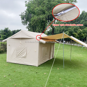 <span class=keywords><strong>Toile</strong></span> <span class=keywords><strong>de</strong></span> <span class=keywords><strong>tente</strong></span> <span class=keywords><strong>gonflable</strong></span> pour le glamping en plein air pour la famille et colonne d'air Camping quatre saisons avec pompe à air et auvent d'une chambre - Product Image 3