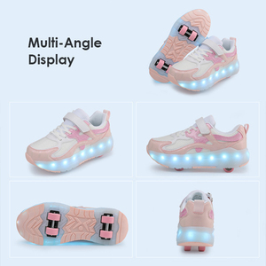 ZHOYA <span class=keywords><strong>Pattini</strong></span> a rotelle a quattro ruote per ragazze e scarpe a rotelle trasformabili per ragazzi, bestseller transfrontaliero - Product Image 5