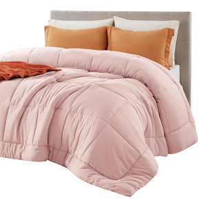 Couette rembourrée en microfibre écologique matelassée en jacquard Queen Size Couette toutes saisons avec onglets d'angle - Product Image 1