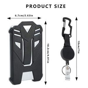IStapromo Gifts Porte-badge tactique rétractable avec porte-clés et clip pour badge d'identification en acier - Product Image 6