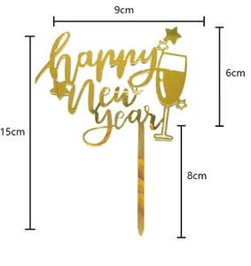 2026 buon anno decorazioni per Cupcake in acrilico decorazioni per Cupcake <span class=keywords><strong>ciao</strong></span> 2026 capodanno - Product Image 5