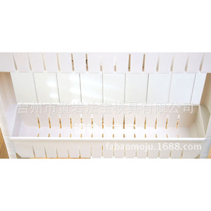 <b>Plastic</b> Storage Rack With <b>Wheels</b> Multi Layer Bathroom Kitchen Organizer Standing Type PP Material Easy To Move - Product Image 3