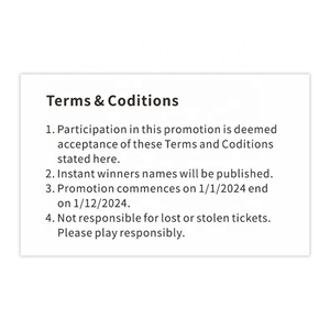 Mini Scratch Card Custom Win Prize Lucky Draws Matte Gloss Laminationdigital Printing - Product Image 3