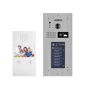 Waterproof IC&RFID access 4.3'' talk, monitor, call,unlock, intercom system multi apartment doorphone