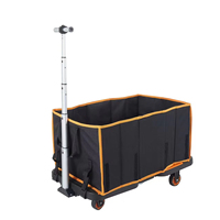 Chariot pliable robuste, chariot utilitaire pliable, chariot d'épicerie portable avec poignée télescopique pour le camping et les courses