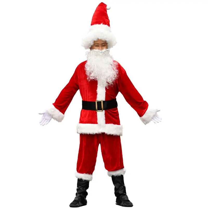 Santa Claus Clothing Increases Thickening Hot Sale Party Performance Adult Men's Santa Claus Clothes Christmas Costume