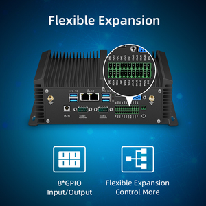 Mini PC Helorpc I7 7500U <span class=keywords><strong>I5</strong></span> 7200U I3 4005U, Win10 Linux RS232 MSATA, Doble Gigabit VGA, 8 USB, Computadora Industrial sin Ventilador - Product Image 4