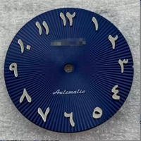 Nouveau cadran romain vert de 28,5 mm, index à 9 heures, luminescence bleu glacé, pièce de modification de montre, compatible avec le mouvement NH35