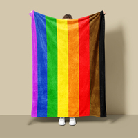Couverture de Sublimation colorée arc-en-ciel, couleur vive, mois de la fierté 2022, couverture polaire vectorielle/