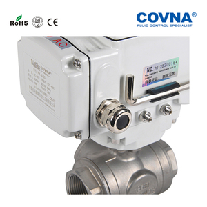 Válvula de Bola Eléctrica COVNA DN20 de 3/4 Pulgadas, 3 Vías, Puerto en T, 1000 WOG, 24 Voltios, Rosca Hembra, Acero Inoxidable CF8M - Product Image 4