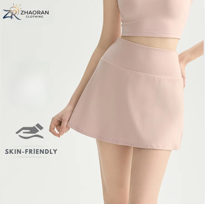 Jupe-short de yoga taille haute <span class=keywords><strong>pour</strong></span> <span class=keywords><strong>femme</strong></span>, jupe de tennis avec short intégré, jupes de golf athlétiques douces <span class=keywords><strong>pour</strong></span> la peau, vêtements de fitness et de <span class=keywords><strong>gym</strong></span> OEM - Product Image 1