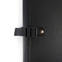 Carpeta de Música de Cuero Negro de Lujo con Asa, Carpeta para Partituras de Piano con Divisores Elásticos y Correa Ajustable