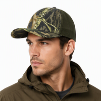 Nouvelle Casquette de Chasse et d'Extérieur Ajustable avec Logo Personnalisé, Motif Camouflage Feuille d'Arbre, Dos en Maille, Style Trucker