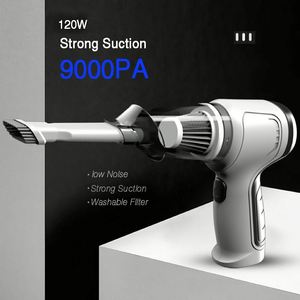 Aspirateur de voiture portable intelligent 120W avec charge USB, 3 buses de nettoyage, pour tapis, sec et humide - Product Image 2