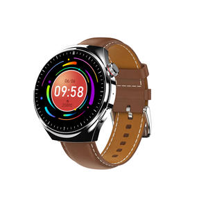 Reloj Intelligente Smartwatch <span class=keywords><strong>Montre</strong></span> Connected Smart Watch C4 Pro Bracelets en acier inoxydable en <span class=keywords><strong>cuir</strong></span> à écran rond - Product Image 3