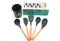 Gadgets de maison et de cuisine Ensemble d'ustensiles en silicone de qualité alimentaire Ustensiles de cuisine en silicone Ensemble de cuillères de cuisson