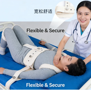 Cinturón Abdominal para Posición Acostada con Correa de Sujeción para Entrepierna, Correa de Cama para Personas Mayores, Equipo de Protección Anticaída de Cama, Guardra - Product Image 2