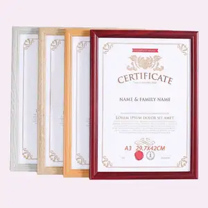 Custom Size Wall Hanging Home Decor Perspective Diploma Wooden Documents Certificate Frame