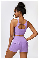 Pakaian Olahraga Wanita Fitness Push Up Compression Yoga Apparel Workout Clothing Sportswear Setelan Yoga Wanita