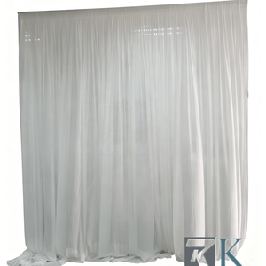 ผ้าม่านสีขาวพร้อมขาตั้งสำหรับฉากหลังงานแต่งงาน - Product Image 1