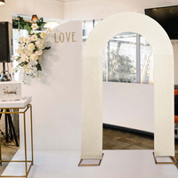 Support de fond d'arche de porte entièrement ouvrable, robuste, portable, romantique, en alliage d'aluminium, détachable, pour fête d'anniversaire, mariage