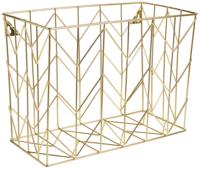 Organisateur de bureau suspendu doré en métal, panier de rangement mural rectangulaire, plateau de rangement pour armoire de bureau