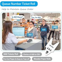 Billets personnalisés pour file d'attente, billets de prise de place pour le comptoir de distribution, bureau gouvernemental, réception