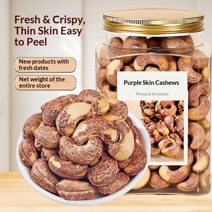 Cashewnoten Originele Smaak Groothandel Grote Korrel Gezouten Gevulde Verpakking Paarse Schil 250g Gedroogde Vietnamese Specialiteit Noten Snacks - Product Image 1