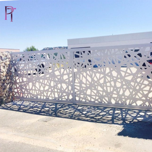 Pagar Taman Depan Eksterior Geser Ayun Pagar Jalan Masuk Teralis Logam Desain Utama Dekoratif Terbaru Gerbang Besi Aluminium - Product Image 1