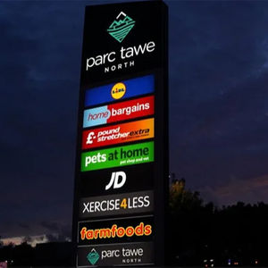 Haute vente publicité extérieure LED signe en acier inoxydable pylône signe pour le <span class=keywords><strong>trafic</strong></span> et les caissons lumineux de porte d'hôtel - Product Image 2