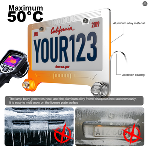 Số tấm khung nóng bán <span class=keywords><strong>LED</strong></span> bóng đèn giấy phép tấm khung xe tấm giấy phép với đèn pha Đèn Sương Mù Phụ kiện xe mới - Product Image 5