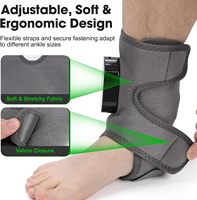 Coussin chauffant pour la cheville avec 6 niveaux de chaleur et 3 modes de vibration, masseur sans fil 3 en 1 pour la cheville, le pied et le mollet pour soulager la douleur