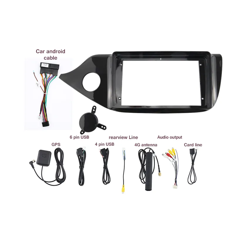 Ai jia Car Recorder Radio Android DVD Dash Board Wire Harness Cable Canbus Video Navigation Frame For 2012 KIA CEED 9INCH LHD