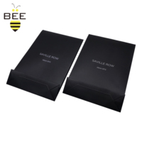 Enveloppe A4 noire mate pour envoi postal d'affaires, boîte d'emballage aux lettres pour t-shirt en carton personnalisée avec bouton et ficelle