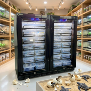 Incubadora para Reptiles con 2 Puertas de Vidrio, Protección de Temperatura Constante, Incubadora de Huevos de Serpiente y Lagarto de 180L - Product Image 1
