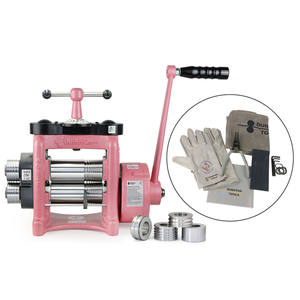 Laminoir à bijoux et fils Durston Agile Elite C140 Édition Rose Limitée 140mm 5:1 avec engrenage pour la formage de feuilles et de fils - Product Image 2