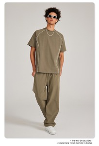 <span class=keywords><strong>Pantaloni</strong></span> larghi da uomo di alta qualità su misura <span class=keywords><strong>pantaloni</strong></span> Casual alla moda <span class=keywords><strong>pantaloni</strong></span> da jogging larghi <span class=keywords><strong>con</strong></span> tasche per Streetwear - Product Image 3