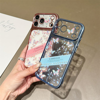 Étui de téléphone Lichicase de luxe avec cadre électro-plaqué, motif papillon et fleurs, pour Honor 600 600 Pro Play 60A, coque arrière transparente