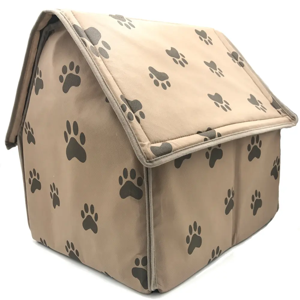 Casa plegable para gatos, casa impermeable para exteriores para mascotas, para perros pequeños, gatitos, cachorros, cueva, nido con almohadilla para mascotas, cama para perros y gatos, suministros para tienda de campaña